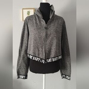 Jacket Hoodie Baby Phat Crop Girls Size 3X Hoodie Good Condition Gray  Zipper